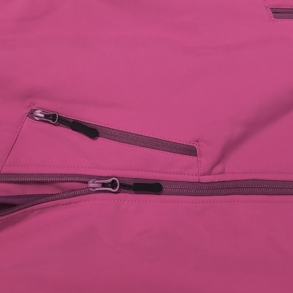 Little Donkey Andy Fuschia Water Resistant Fleece Lined Full Zip Vest Size Small - Picture 3 of 7